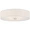 Access Lighting Mid Town, LED Flush Mount, Brushed Steel Finish, Fabric 64064LEDDLP-BS/WH - alternate 1